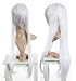 L�nge ca. 80cm, glatt, volumevolle Haare, dick!Farbe: schnee wei�Punkt -From Haaransatz am Oberkopf 
und lange Ponys macht eine vielf�ltigeweitere Gestaltung, (z.B. Mittel- oder Seitenscheitel) 
m�glichMaterial: hitzefeste Fasern, temperaturbest�ndig bis 200�C.selbst weiter Styling mit 
Haartrockner, Gl�tteisen oder Lockenstab ist dann m�glichDie Gr��e ist durch Gummiz�ge mit 
Hakenverschluessen im Nackenbereich einstellbar und bietet einen perfekten Sitz.passt f�r Kopfumfang 
bis 60cm 