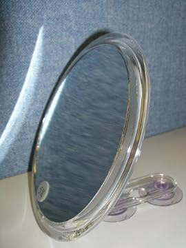 Magnifying Mirror with Folding Handle and Suction Mount