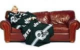 New York Jets NFL Adult Huddler 71" x 48" Fleece Snuggie Throw Blanket