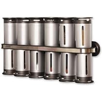 Zevro MSR1400 Zero Gravity Magnetic Spice Rack with 12 Canisters