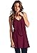 LeggingsQueen Women's Sleeveless Ruffle Front Tunic Top (BGD, Large)