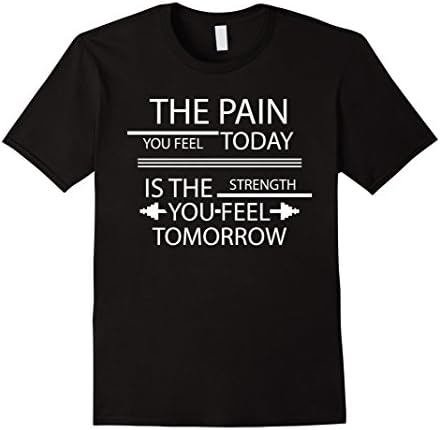 Men's The pain Motivational Quote T shirt fitness gym sport Medium Black