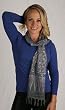 Indonesian Rayon Batik Scarf - Lavender and Grey Floral
