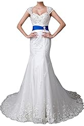 Satin/Tulle Lace Belted Open-Back  Dress