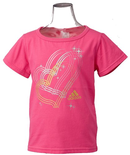 adidas(ｱﾃﾞｨﾀﾞｽ）Girls adigirl adicott100 ﾊｰﾄTｼｬﾂ