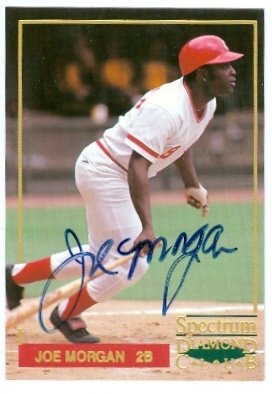 Joe Morgan Autographed/Hand Signed baseball card (Cincinnati reds) 1993 Spectrum #2 (67)
