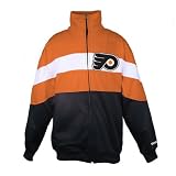 NHL Youth Philadelphia Flyers Bold Stripe Track Jacket - K88Nmjoo (Black, Small)