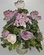 Lavender Rose, Hydrangea, Thistle & Ivy Arrangement