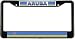 Aruba Aruban Flag Black License Plate Frame Metal Holder