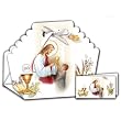 12 First Holy Communion Boy Bombonieras with Thank You Cards in Spanish: Pre-Packaged, 4x4.5", Envelopes Included, Made in Italy!
