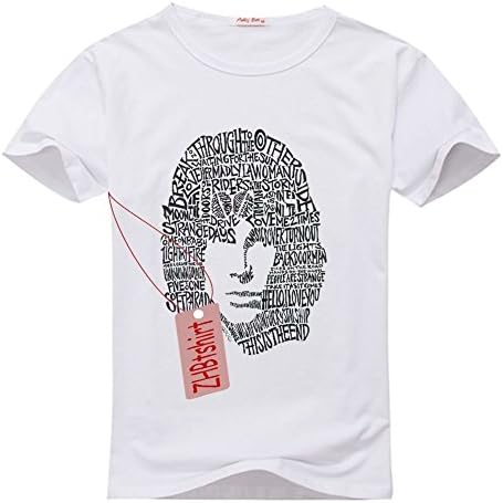 ZHBtshirt Custom Woman Jim Morrison Women's T-shrits, DIY Woman Jim Morrison 100% Cotton Crew Neck T-Shirt (M)