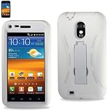 Samsung Galaxy S II Epic 4G Touch White Combo Silicone Case + Hard Cover + Kickstand Hybrid Case For Sprint/U.S. Cellular