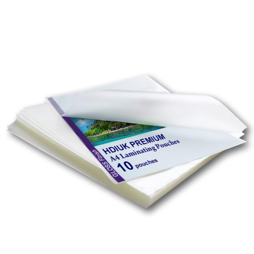 10 x HDIUK Super High Quality A4 Glossy Laminating 