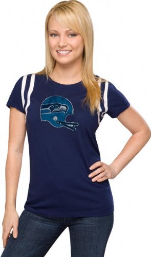 Seattle Seahawks Women's Vintage Helmet Tee, Medium