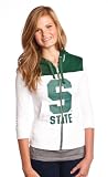 NCAA Women's Michigan State Spartans Colorblock Hoodie (White, Medium)
