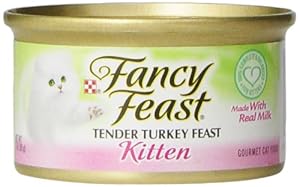Fancy Feast Gourmet Kitten Food, Tender Turkey Feast, 3-Ounce Cans (Pack of 24)
