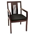 Slat-Back Side Chair - Mahogany/ Black