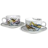 Alice in Wonderland Cup and Saucer Set of 2
