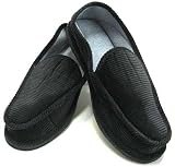 Black/ Blue Comfortable Soft Slip On House Shoes