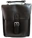Vagabond Traveler Leather Messenger iPad Bag w/ Click-Clack Lock L27. DK Brown. 12