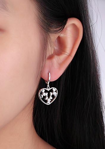 Multiheart Clip on Earring Rhodium Plated for Womens By Oceana