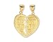 14k Yellow Gold Sweet Heart Split Pair Fashion Pendant