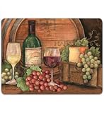Tempered Glass Cutting Board Fruit and Wine