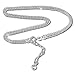 SilberDream anklet trhree rows ball chain, 925 Sterling Silver 9.45 inch SDF012