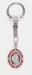 Key Chain - St. Anthony on Red Background - MADE IN ITALY
