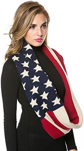 American Flag Knit Infinity Scarf