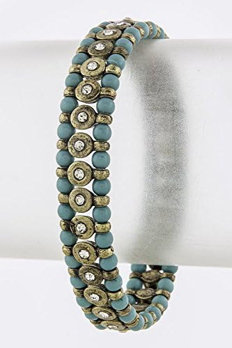 BAUBLES & CO ACRYLIC BEADED BRACELET (Turquoise)