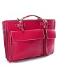 Belli Design-Bag Echt Leder Businesstasche pink fuchsia DIN A4 geeignet 39x29x11 cm (B x H x T)
