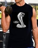Ford Mustang Cobra Sleeveless Classic Muscle T-shirt - Black