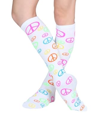 Child Long Peace Sign Socks,P938