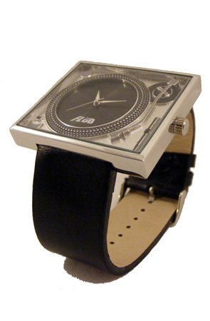 Flud Tableturns Black Leather Band watch