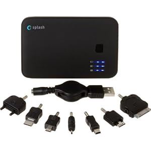 splash Intense 5400mAh External Battery Pack for iPhone 4 4G, iPhone 3G 3GS, iPod Touch (1G 2G 3G), Motorola Droid X Eris, HTC Android Phones (Evo, Incredible, G1, Nexus One), Blackberry (9630, 9700, 9550, 9800)