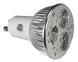 LED - 230 Lumens - 6 Watt - 3 LED - GU10 Bulb- 35+ Watt Halogen Replacement-Warm White (3000 Kelvin)