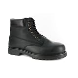 Mens Hush Puppies 6 Inch Black Nubuck Leather Boots
