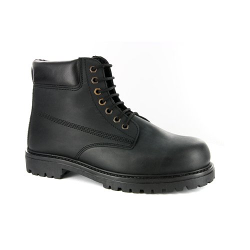 Mens Hush Puppies 6 Inch Black Nubuck Leather Boots