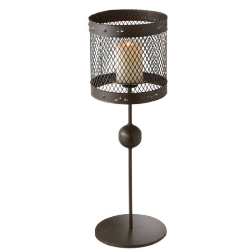 24 Distressed Brown Wire Candle Holder