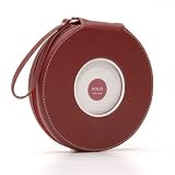 Swing Solo CD Case Holds 20 CDs, Two CDs Back to Back in Archival Plastic Sleeves with Soft Poly Divider, Claret Red.