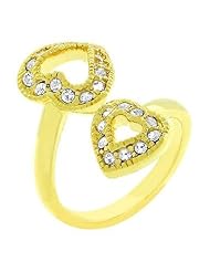 Dual Pave Hearts Ring
