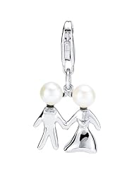 Sterling Silver Freshwater Cultured Pearl Wedding Charm Dangle