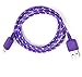 Galaxy Note 3 Charger,Landfox Braided Fabric USB 3.0 Charger Cable for Samsung Galaxy Note 3 (Purple)