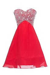 Backless Sequined  Pleated Lace-Up  Chiffon Sweetheart Short Homecoming Dress  With Rhinestones and Ruffles