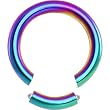 10 Gauge Rainbow Anodized Titanium Segment Ring