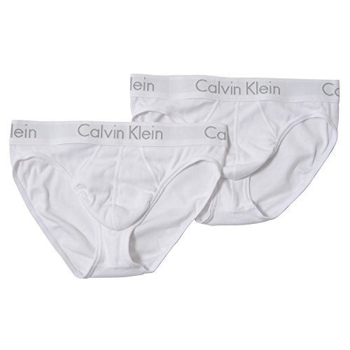 Calvin Klein Men's 2-Pack Body Hip Brief, White, Large