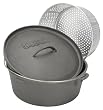 Bayou Classic 7420 20-Quart Cast Iron Dutch Oven with Basket