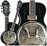 Bayou E Round Neck Acoustic Electric Resonator Guitar (Antique Black Nickel)