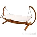 Bequeme H�ngematte mit Gestell f�r 2 Personen H�ngemattengestell ~ 280 x 120 x 150 cm